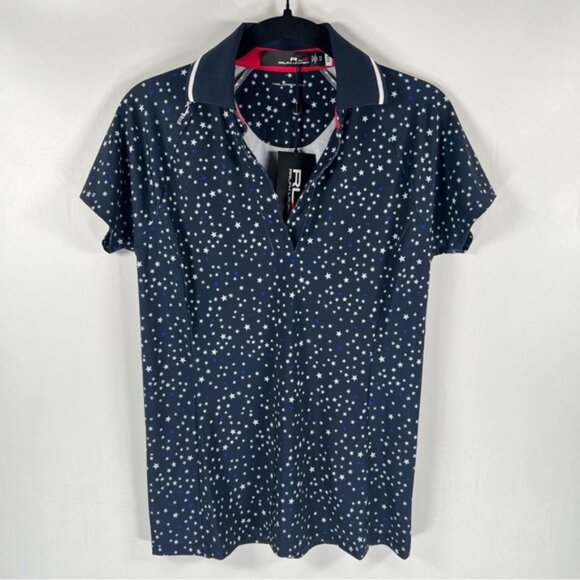 NWT RLX RALPH LAUREN Tailored Fit W Golf 5/15 Jersey Polo Shirt Star Print XS - Picture 9 of 13